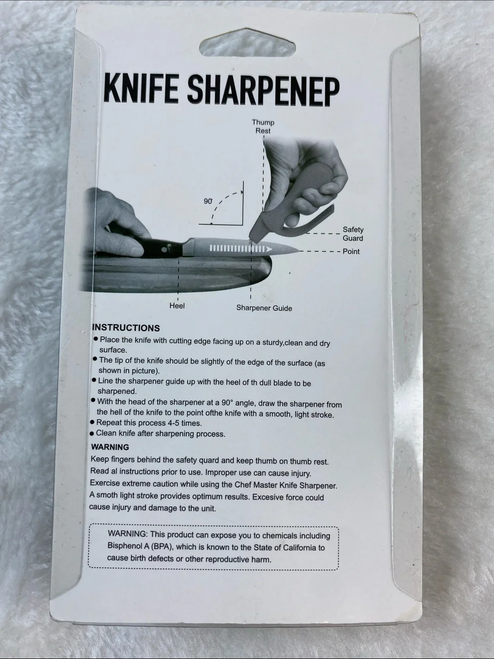 Black Knife Sharpener - Compact Handheld Sharpener